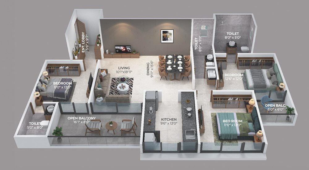 3BHK